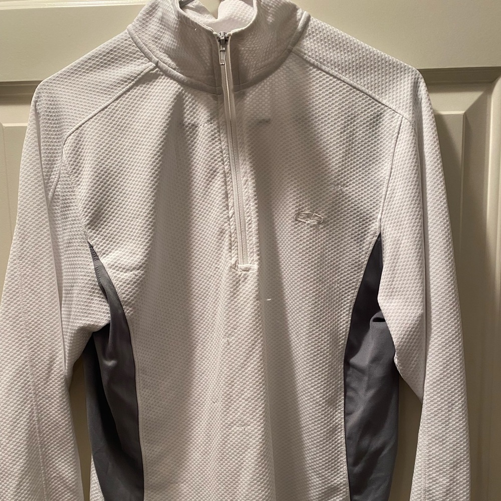white quarter zip